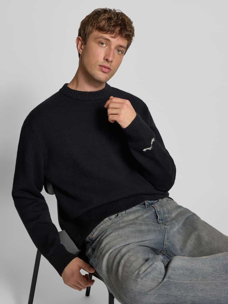 jack & jones Gebreide pullover met labelstitching model 'NORREBRO'