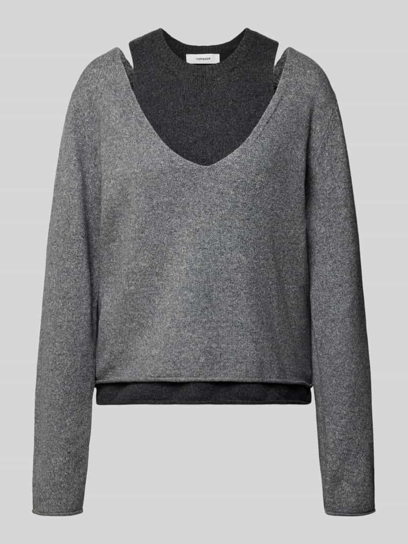 Topshop Gebreide pullover in 2-in-1-look model 'YASMIN'