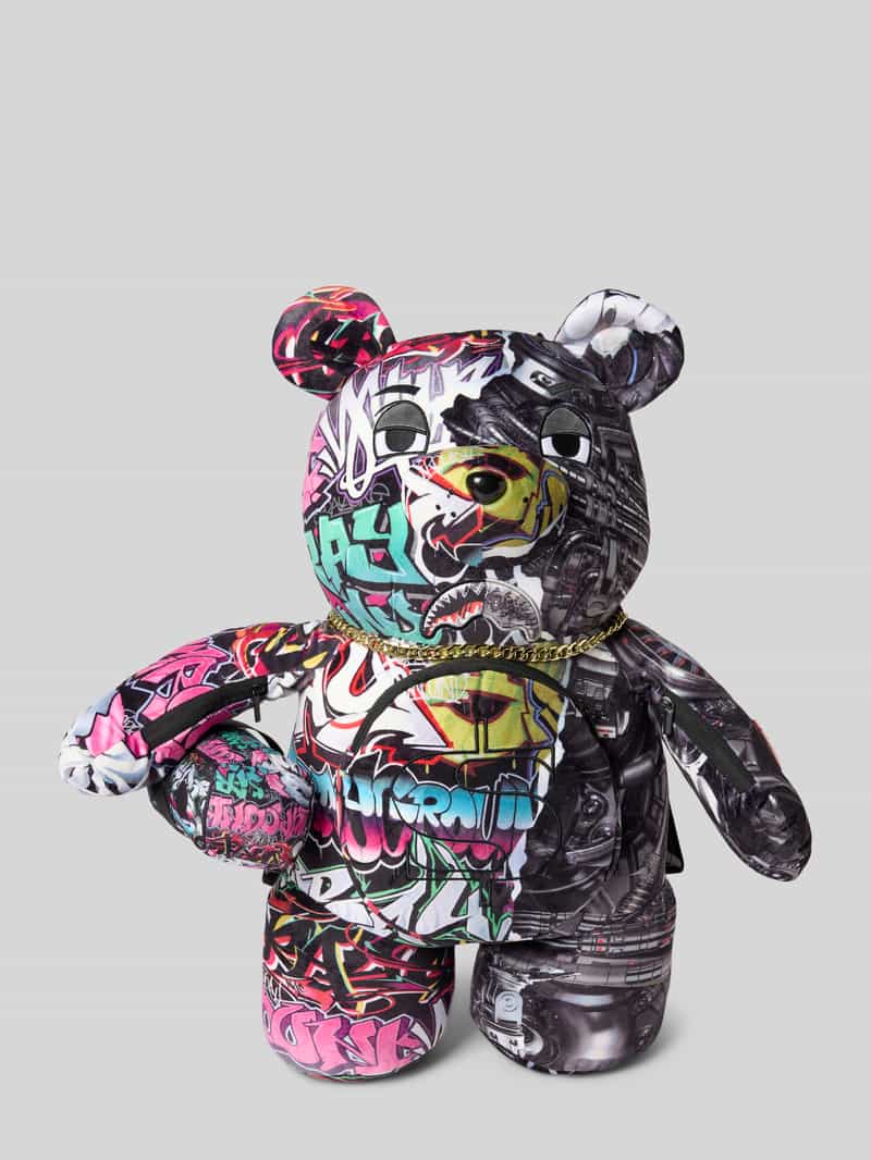 Sprayground Rugzak in teddylook model 'SPLIT CYBERSHARK'