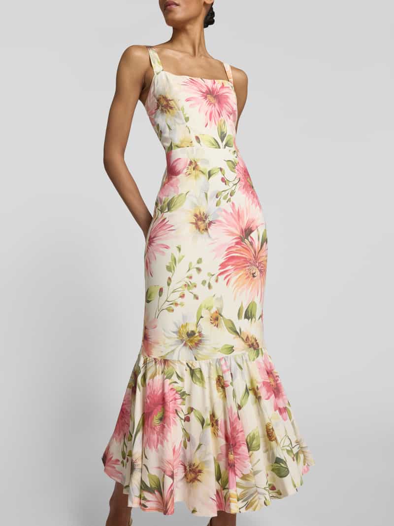Guess Maxi-jurk met vierkante hals model 'FLEUR'
