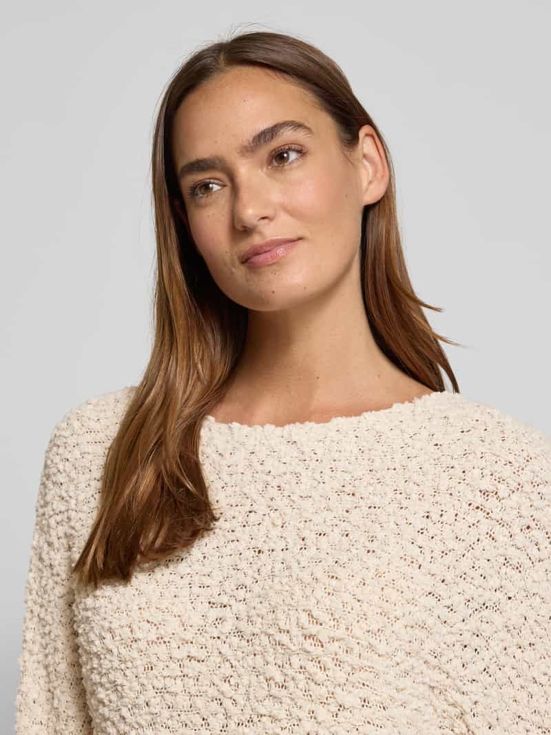 Apricot Gebreide pullover met ronde hals