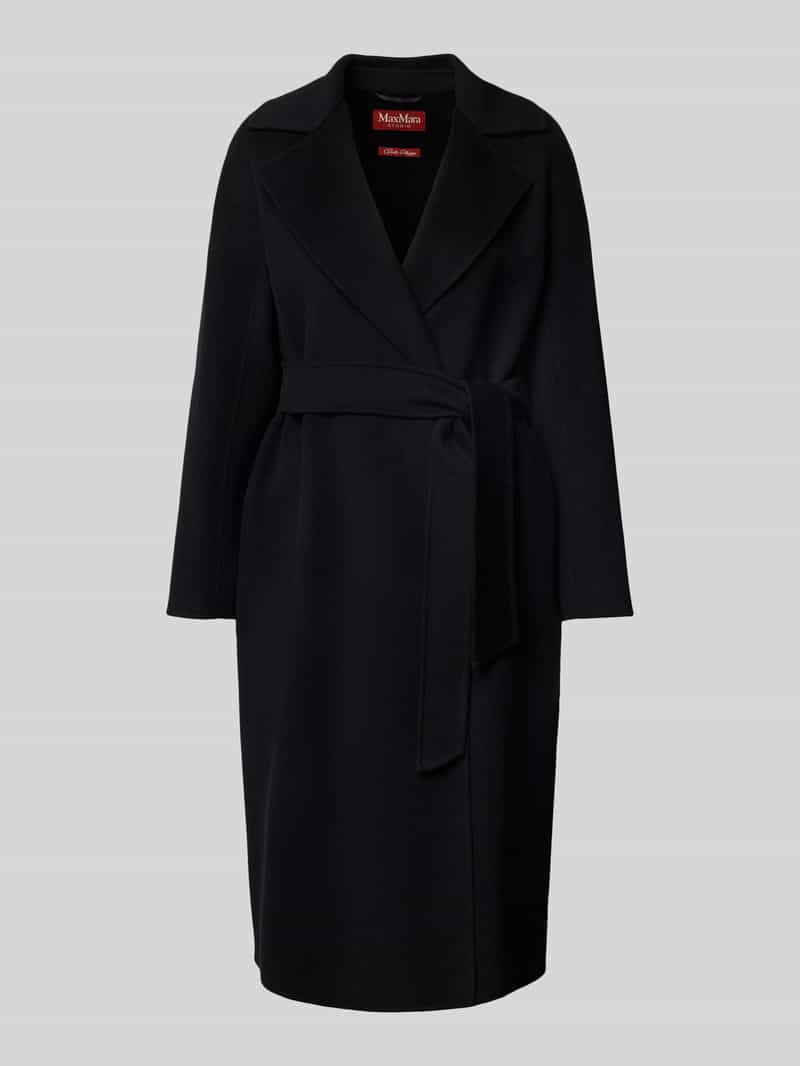 Max Mara Studio Regular fit lange jas met kasjmier model 'CLES'