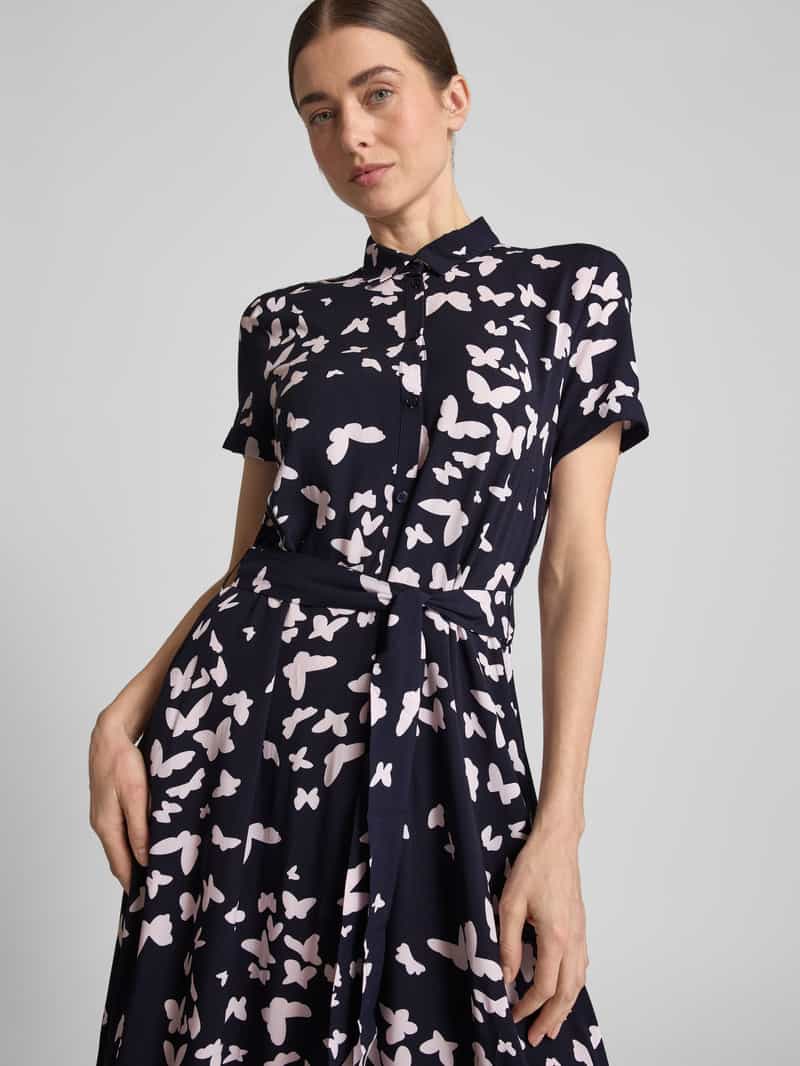 Christian Berg Woman Selection Midi-jurk met strikceintuur