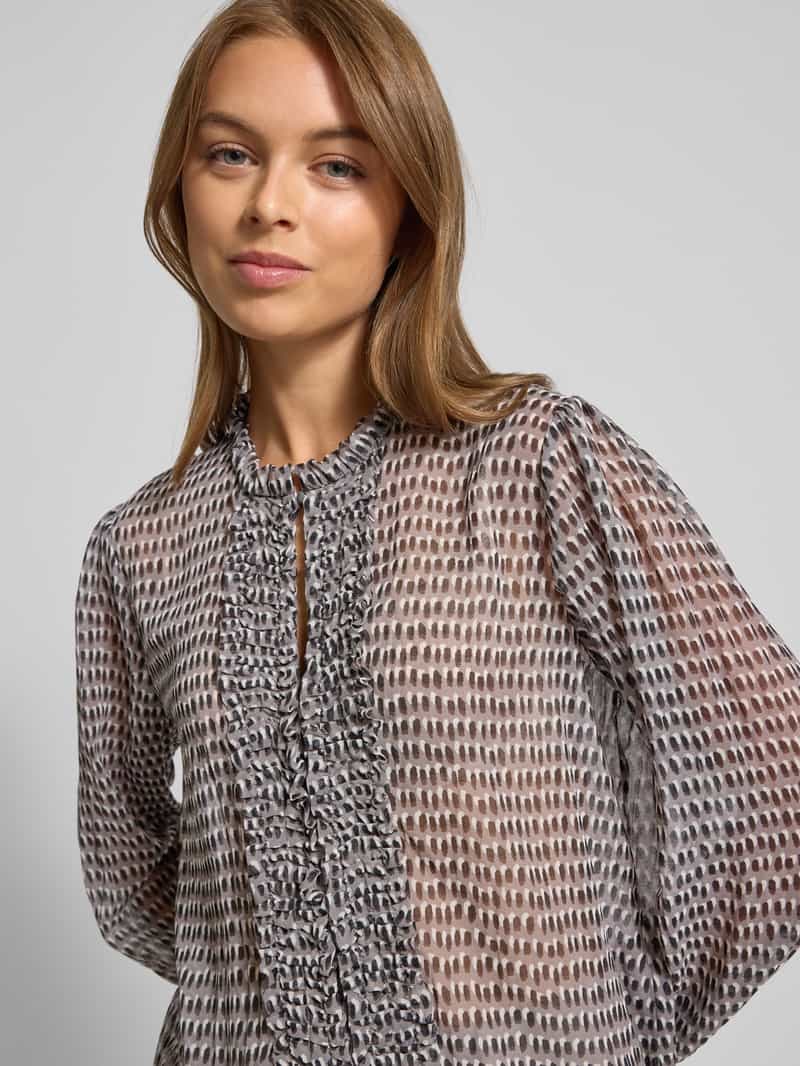 Marc Cain Regular fit blouse met ruches