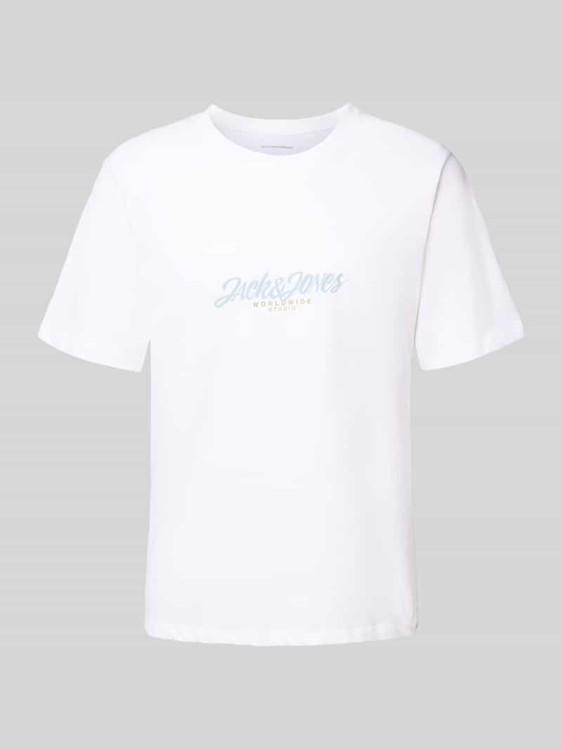 jack & jones T-shirt met labelprint model 'TAVIRA'
