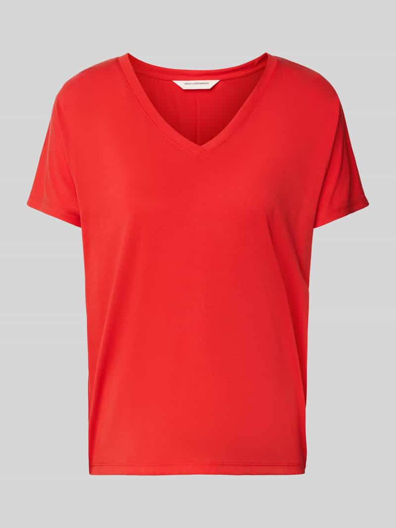 MSCH Copenhagen T-shirt met V-hals model 'Fenya'