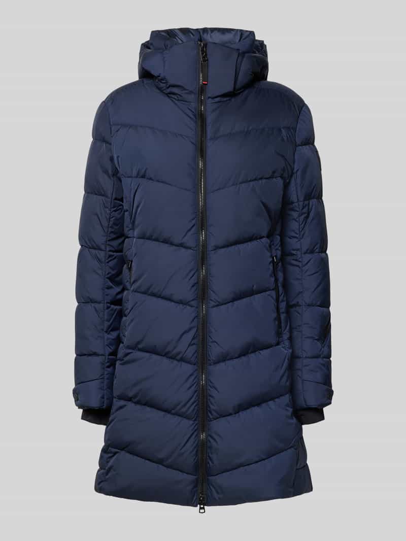 Fire + Ice Gewatteerde lange jas met tweewegsritssluiting model 'AENNY3'