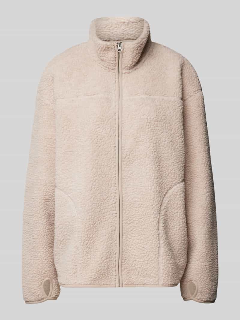 Pieces Regular fit teddyjack met opgestikte steekzakken opzij model 'SADIA'