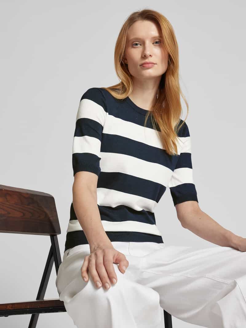 Kaffe T-shirt van viscosemix met ronde hals model 'Mala'
