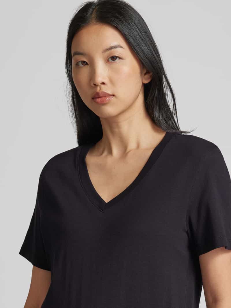 Selected SLFESSENTIAL V-hals t-shirt zwart, foto 5