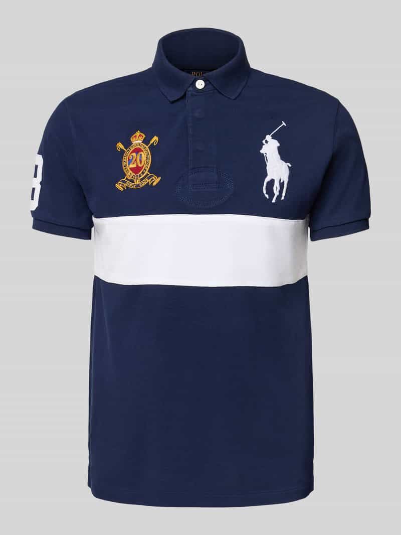 Polo Ralph Lauren Custom slim fit poloshirt met blinde knoopsluiting