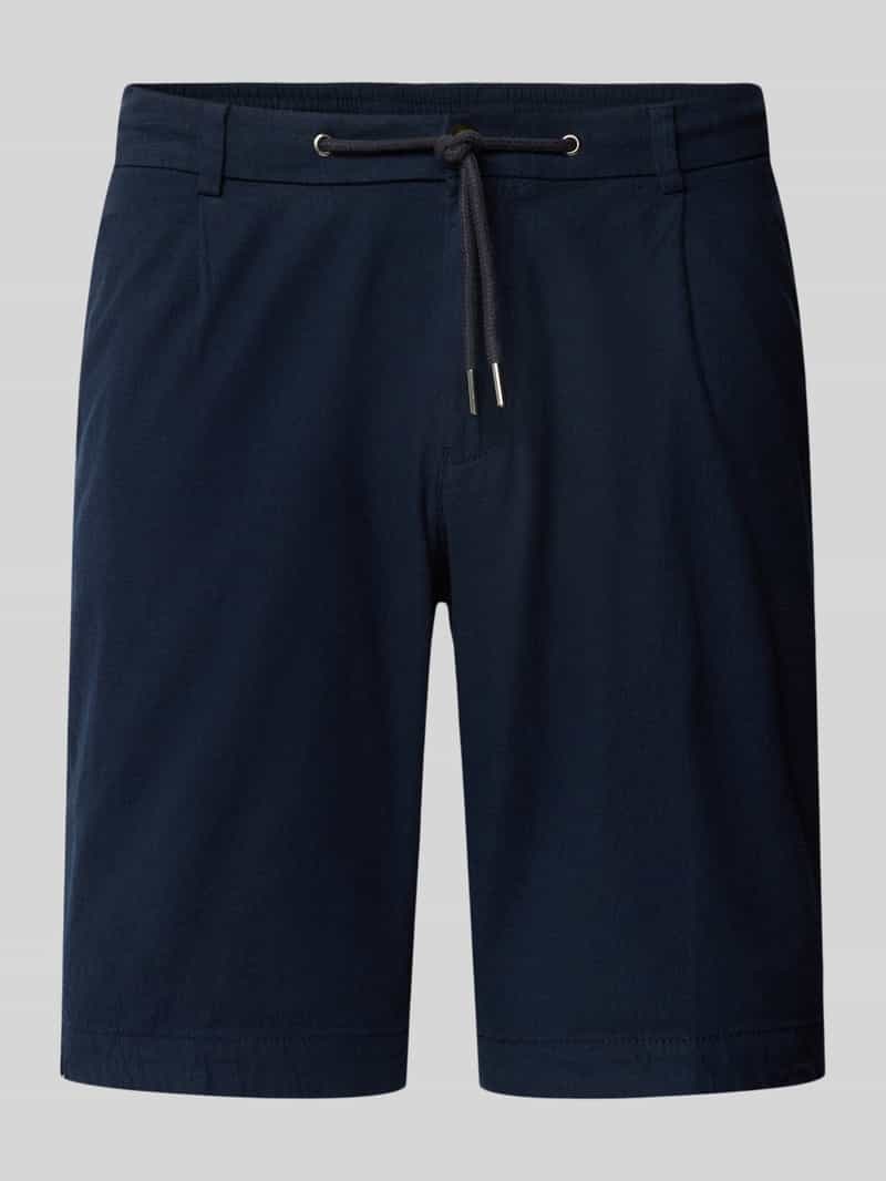 Bugatti Slim fit korte broek met tunnelkoord