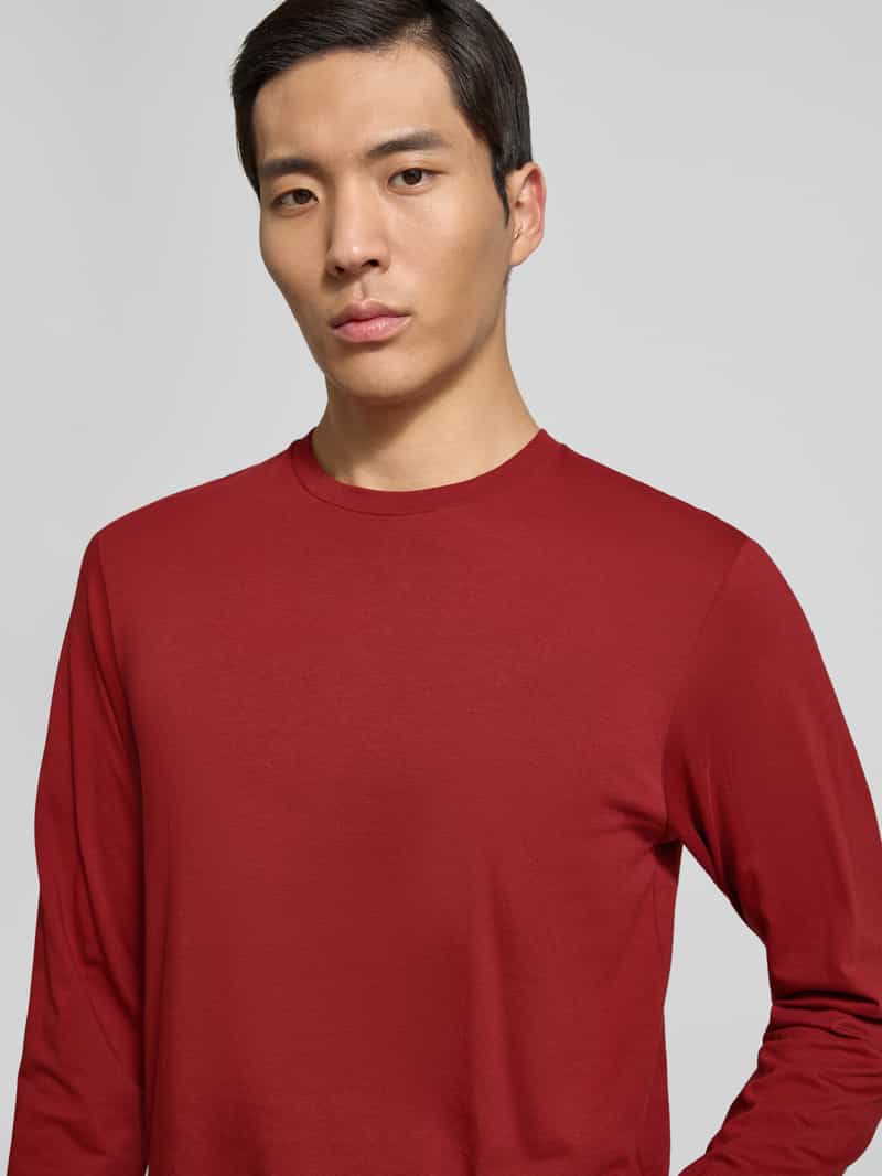 RAGMAN Shirt met lange mouwen en geribde ronde hals