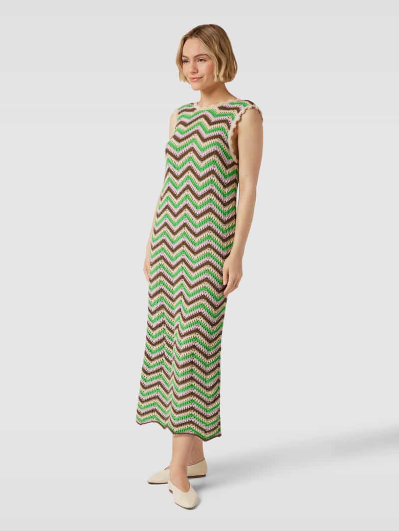 Gebreide jurk van puur katoen met zigzagmotief Modström