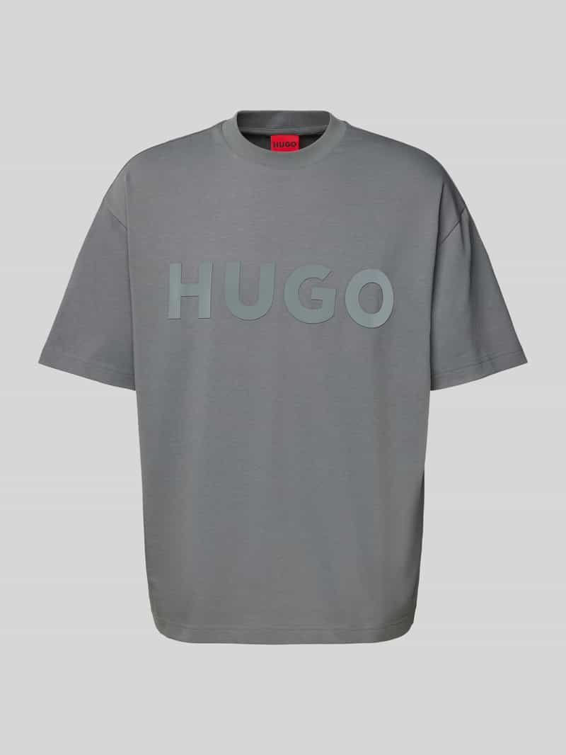 HUGO Oversized T-shirt met labelprint model 'Dinkee'