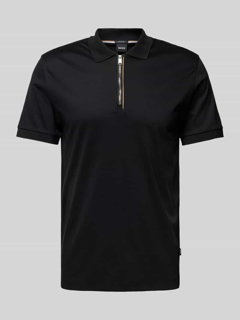 Boss Slim fit poloshirt met labeldetail, model 'Polston'