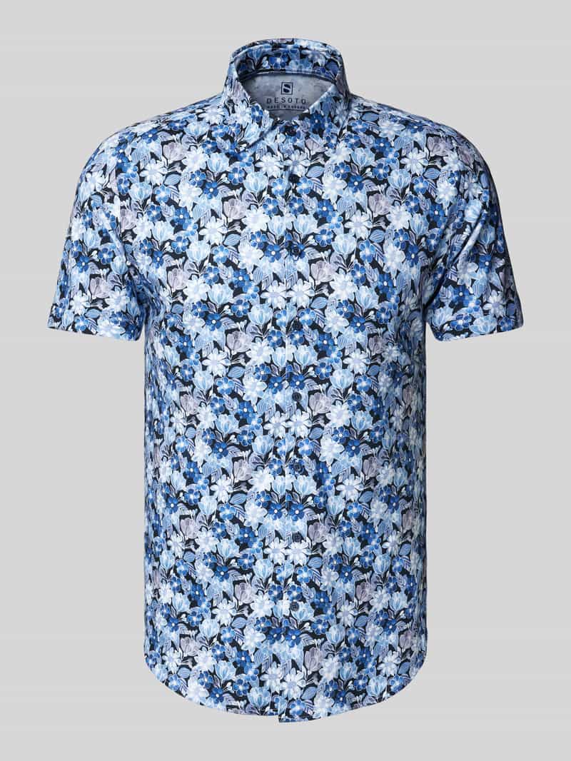 Desoto Slim fit vrijetijdsoverhemd met kentkraag
