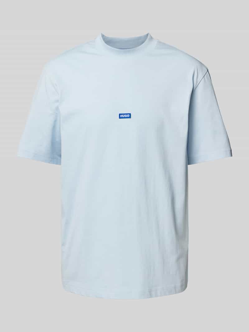 Hugo Blue T-shirt met labeldetail