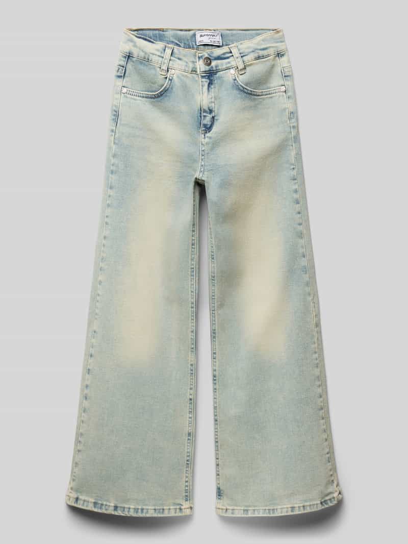 Blue Effect Wide leg jeans met labelpatch
