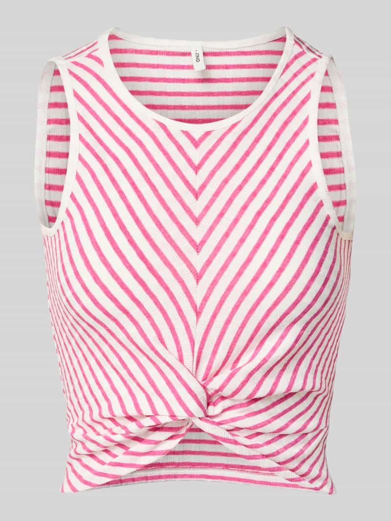 Only Slim fit tanktop met wikkellook model 'SANDY'