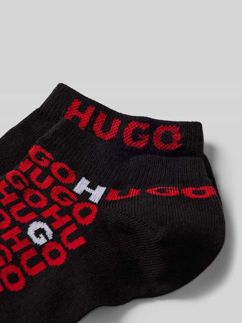 HUGO Sokken met labeldetails in een set van 2 paar