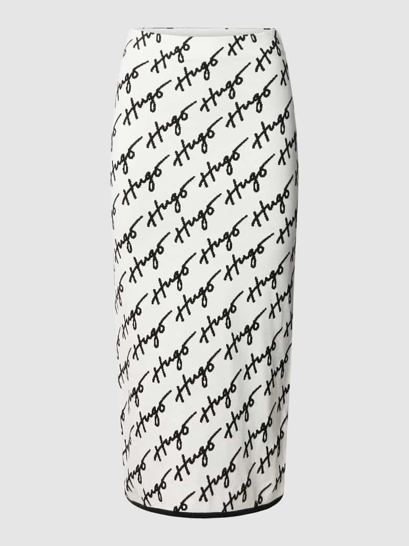 HUGO Midirok met all-over labelmotief model 'Sloquette'