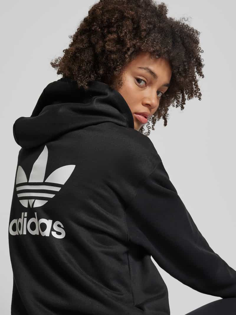 adidas Originals Hoodie met extra brede schouders en labelstitching