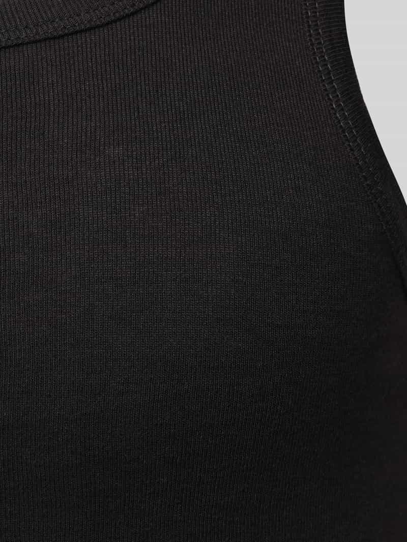 Snocks Tanktop met geribde ronde hals