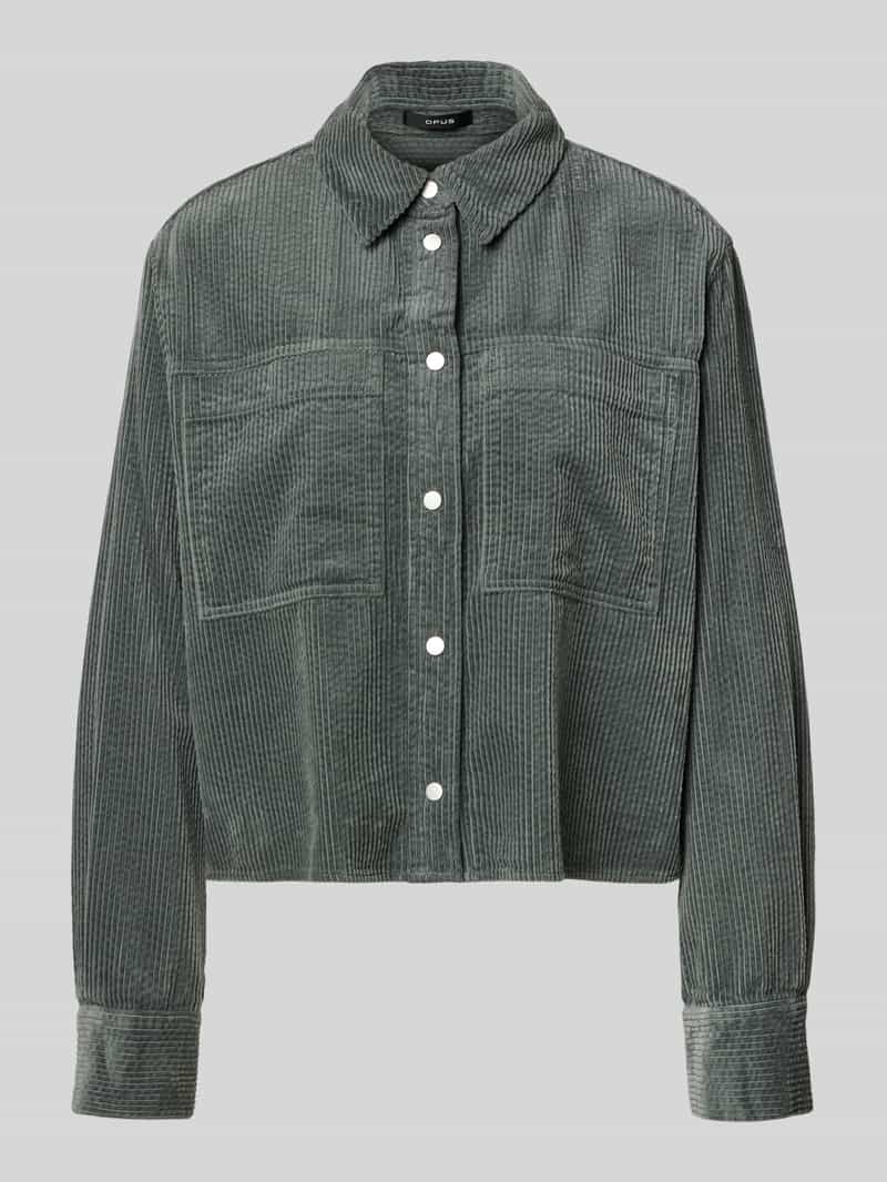 Opus Regular fit overhemdjack van corduroy model 'Falba'