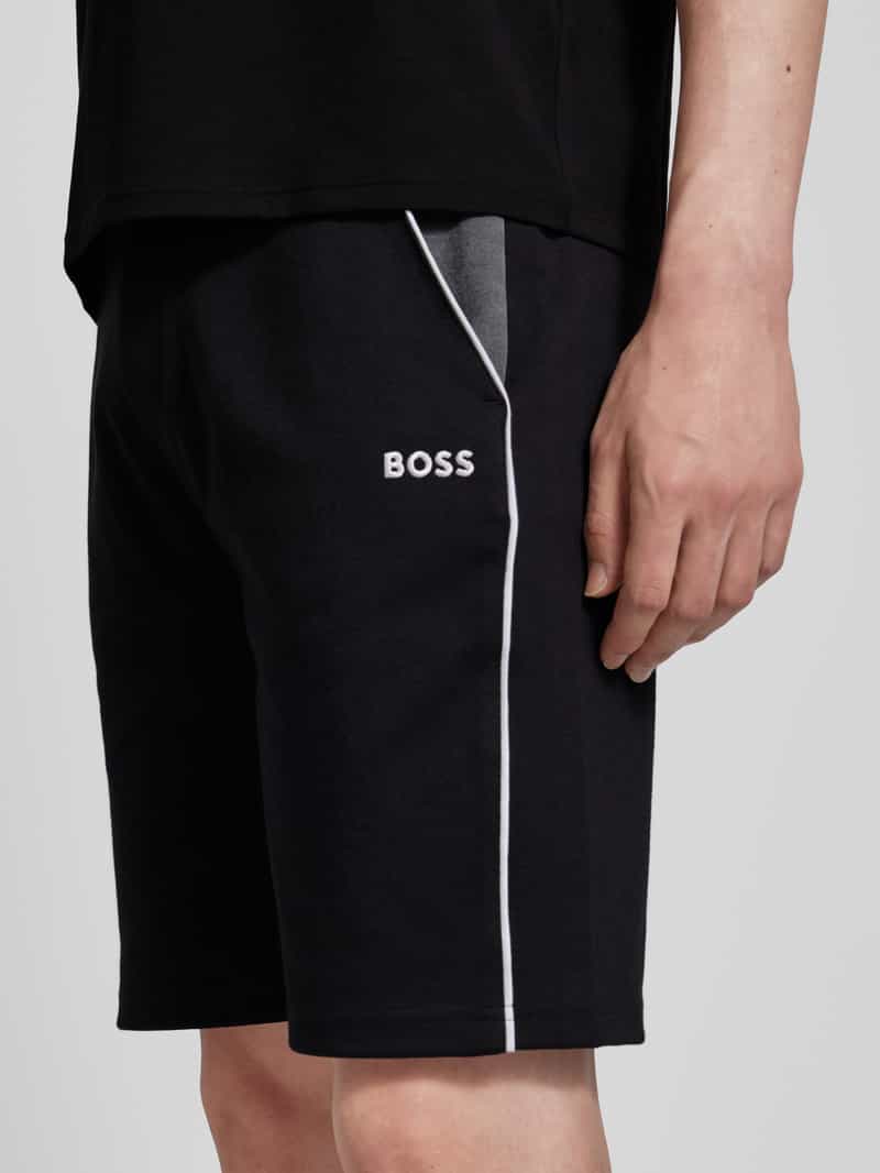 Boss Sweatshorts met labelstitching