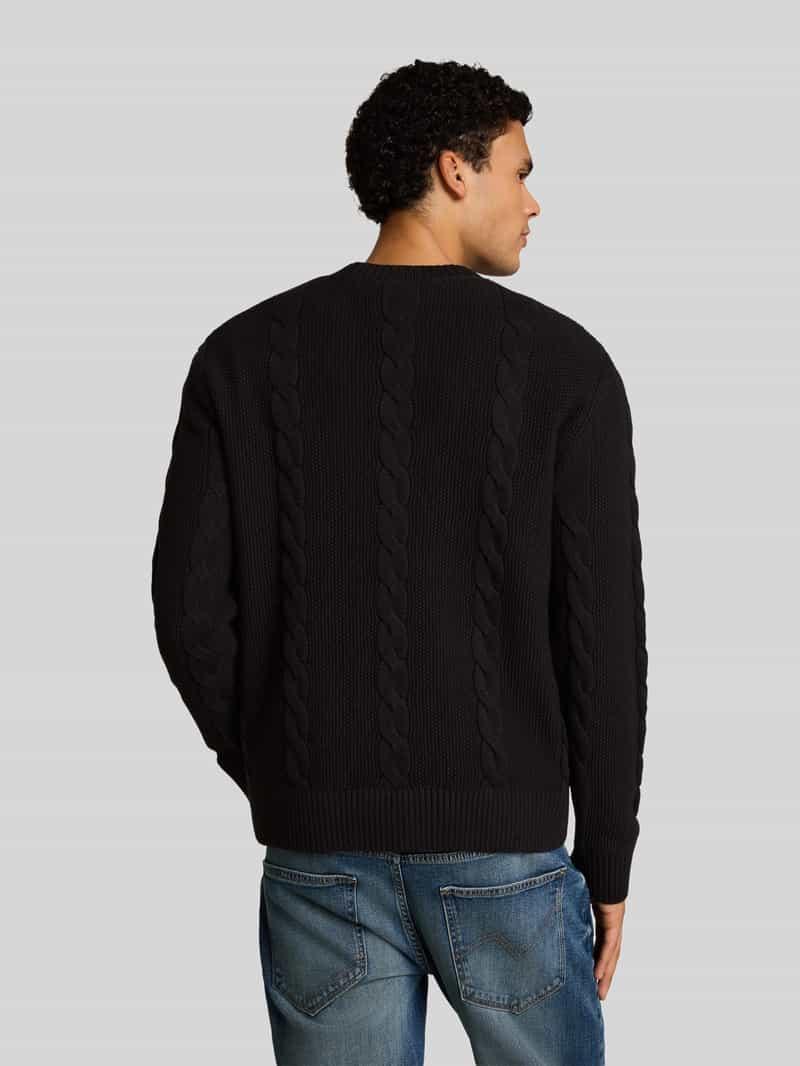 Tom Tailor Denim Pullover met kabelpatroon-structuur