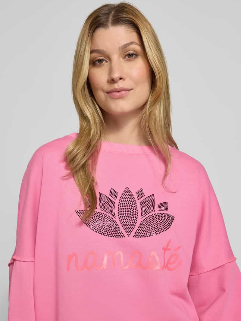 miss goodlife Sweatshirt met siersteentjes en ronde hals