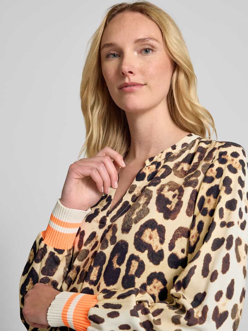 Emily Van den Bergh Blouseshirt met geribde mouwboorden