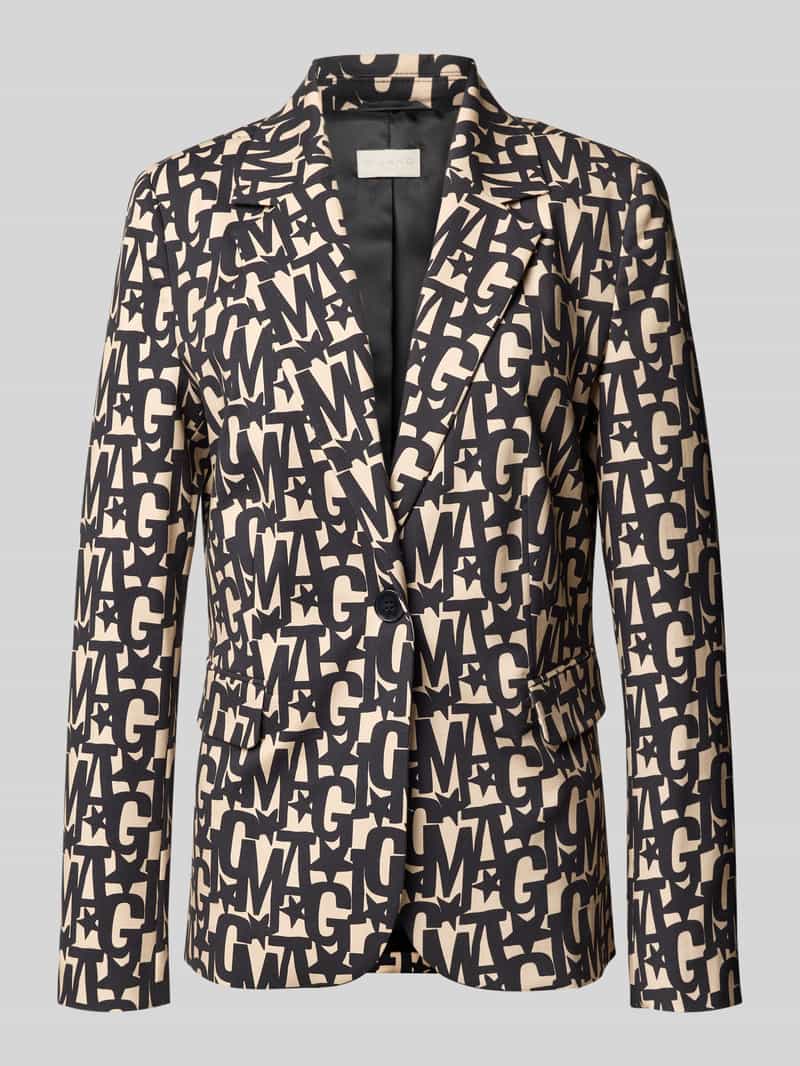 milano italy Slim fit blazer met reverskraag