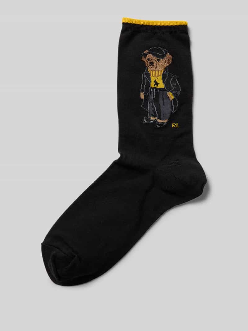Polo Ralph Lauren Sokken met labeldetail model 'HOLIDAY BEAR'