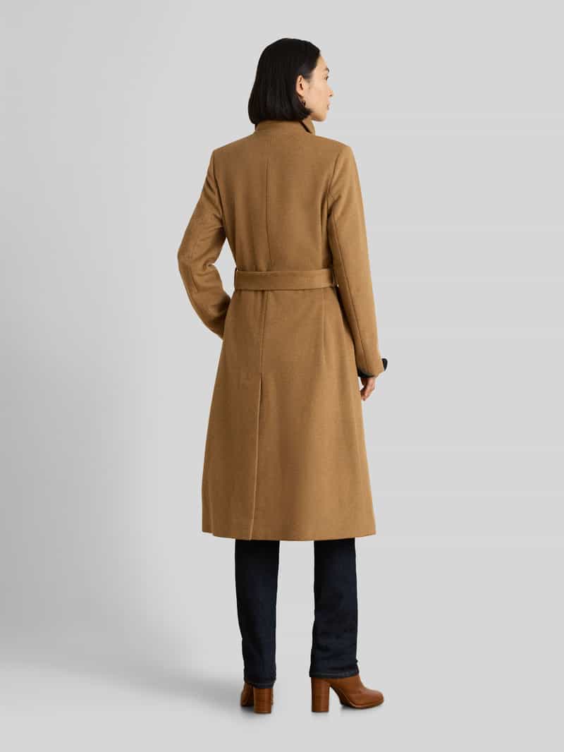 Lauren Ralph Lauren Regular fit lange jas van wolmix met wol en kasjmier