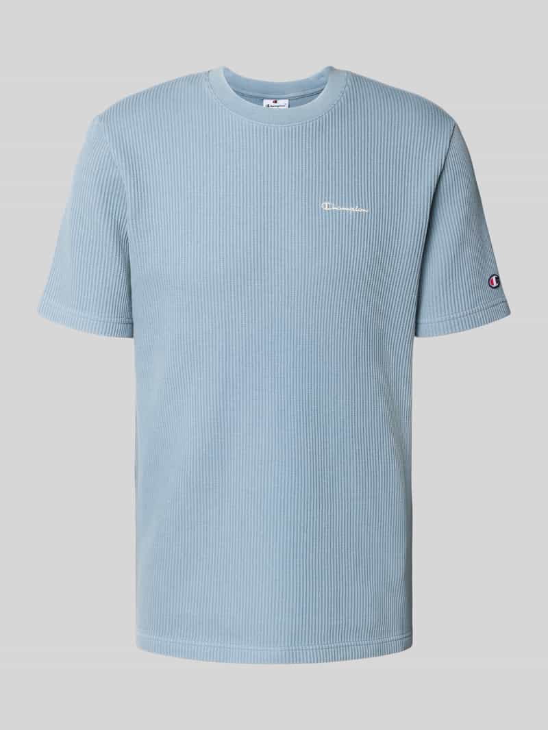 Champion T-shirt met logostitchings en ronde hals