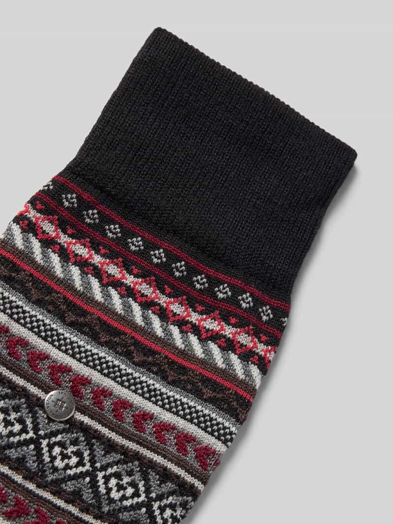 Burlington Sokken met ribboord