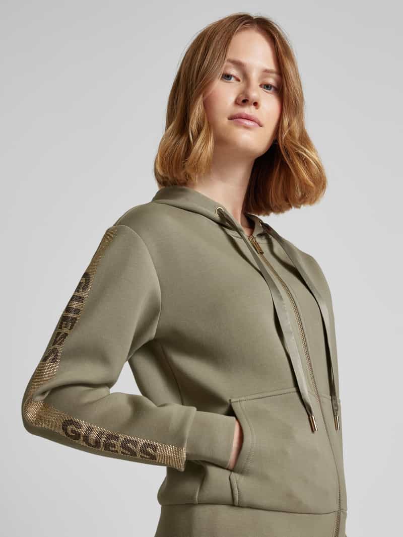 Guess Sweatjack met labeldetails