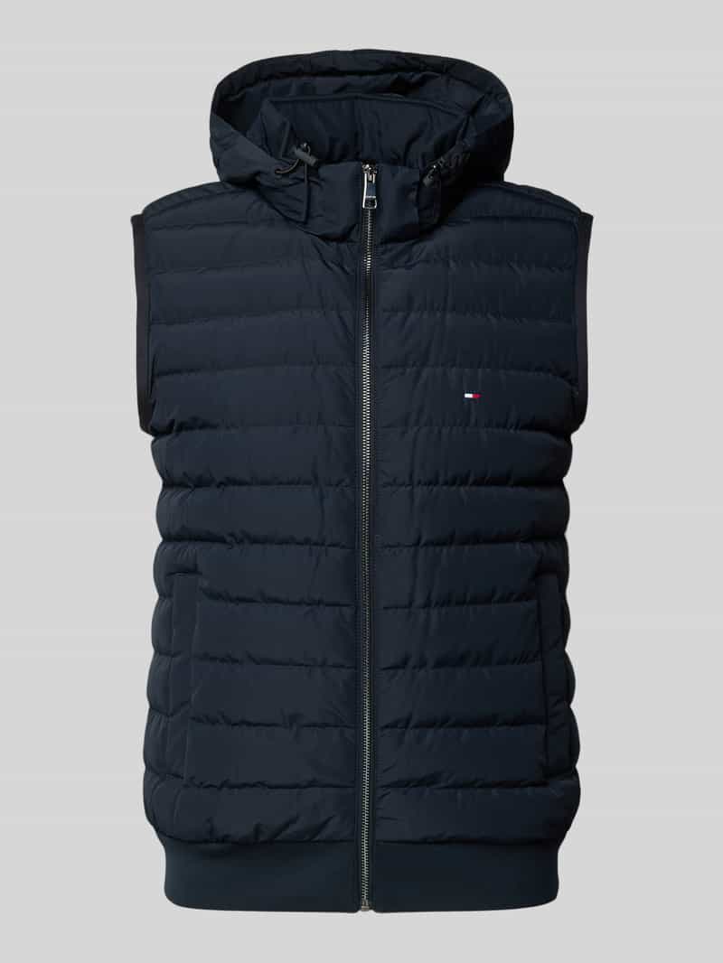 Tommy Hilfiger Regular fit bodywarmer met afneembare capuchon