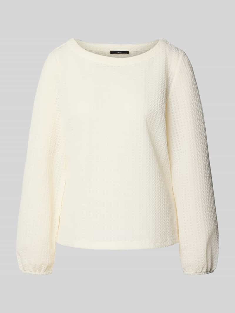 Zero Shirt met lange mouwen en geribde ronde hals