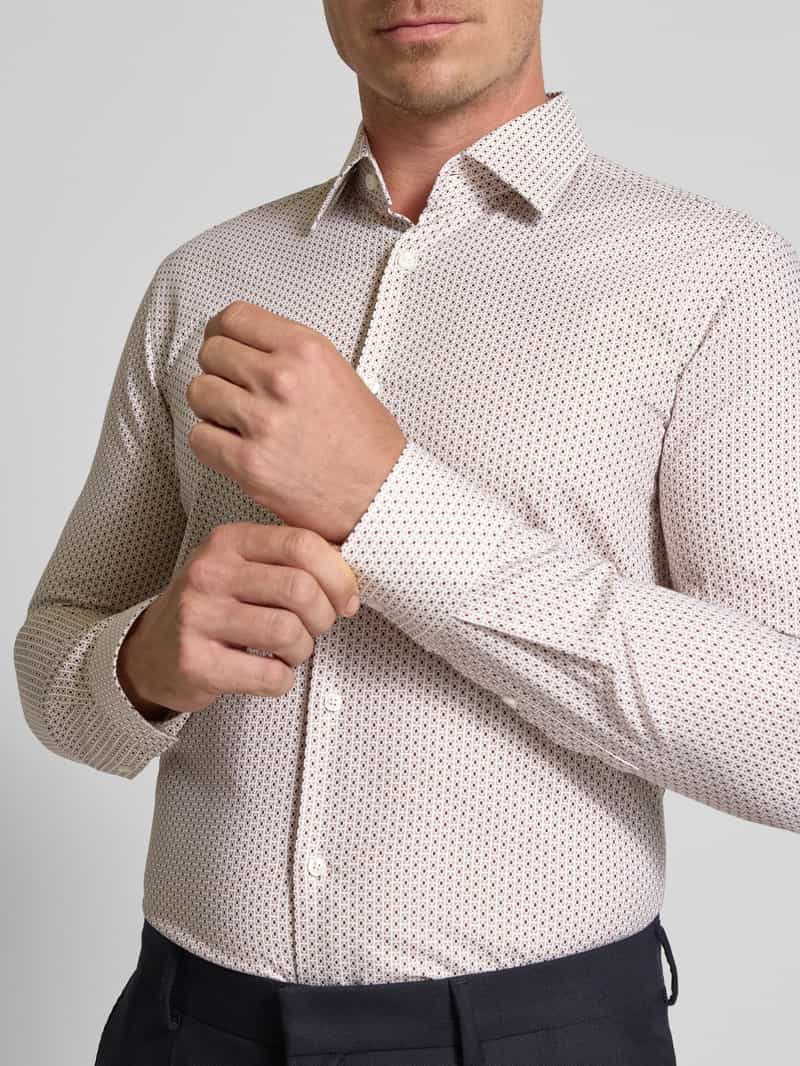 Boss Slim fit zakelijk overhemd van puur katoen