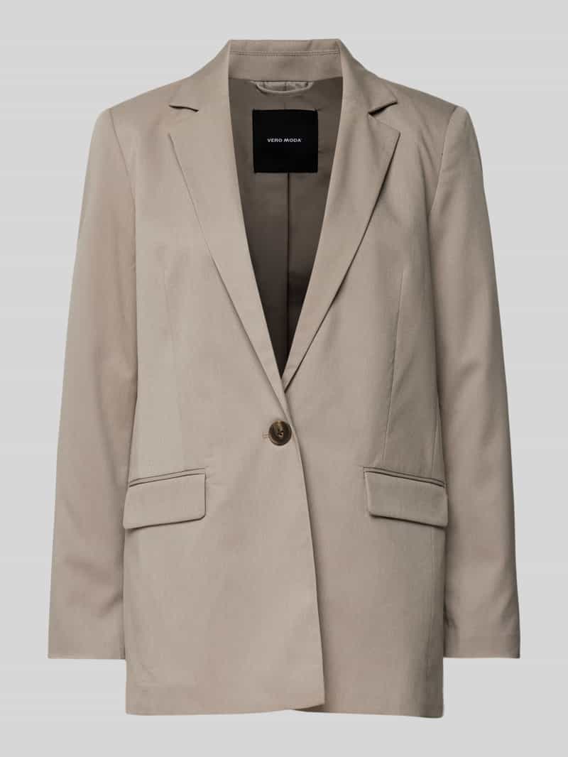 Vero Moda Relaxed fit lange blazer van viscosemix model 'NILA'