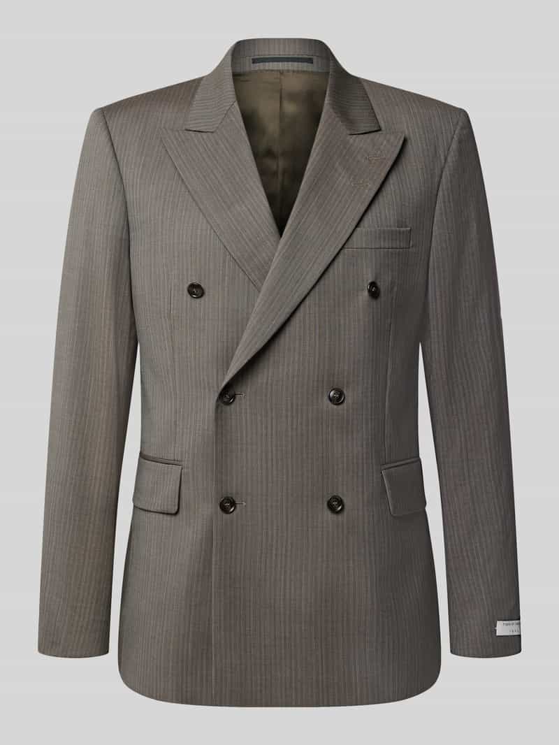 Tiger Of Sweden Colbert van wol met labelpatch en pattetassen