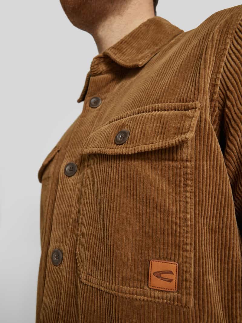 camel active Corduroy jack met knoopsluiting