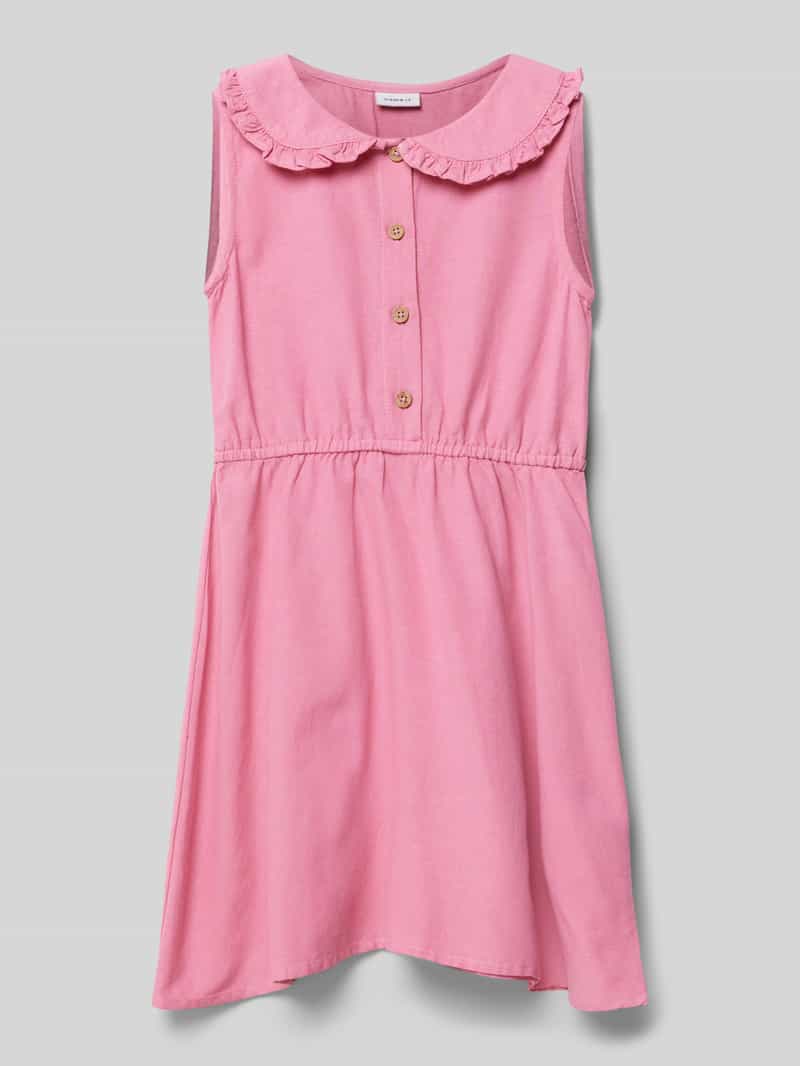 name it Mini-jurk met korte knoopsluiting