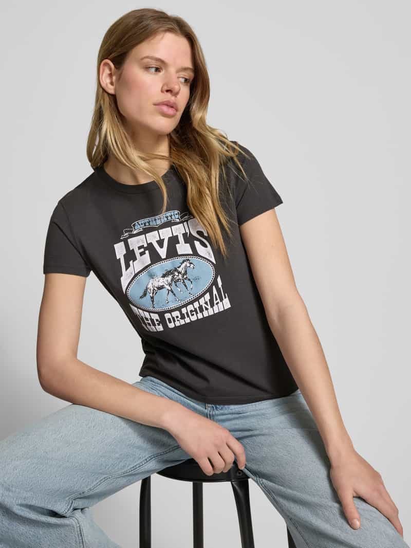 Levi's T-shirt met labelprint model 'THE PERFECT TEE'