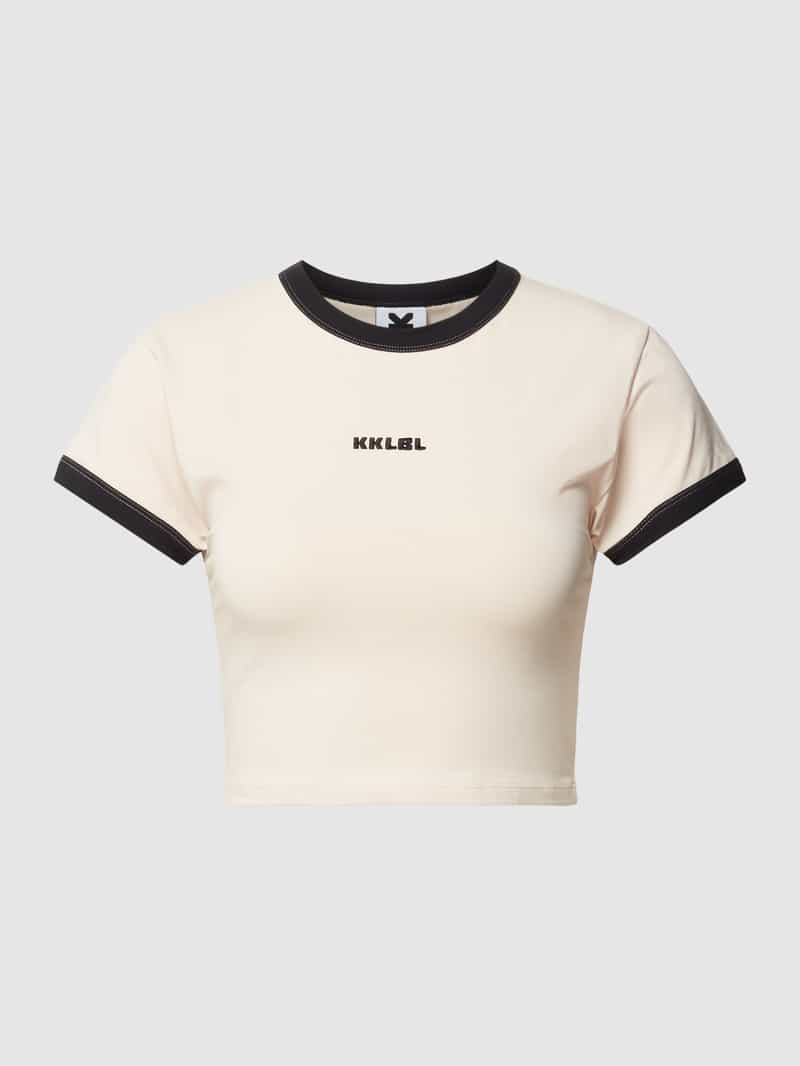 Karo Kauer Korte top met labeldetail