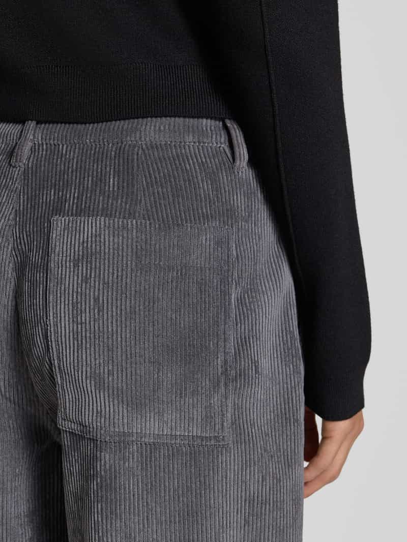 RAFFAELLO ROSSI Straight leg corduroy broek met ceintuurlussen model 'YUKI'