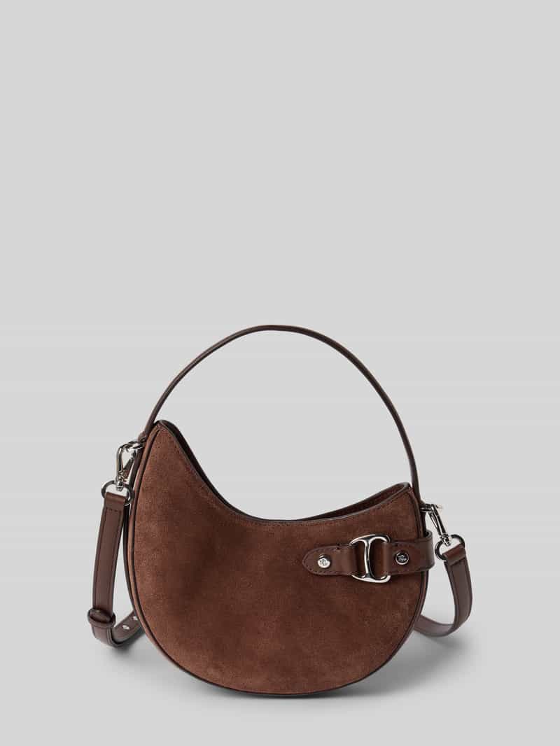 Lauren Ralph Lauren Handtas van runderleer met draagband en schouderband
